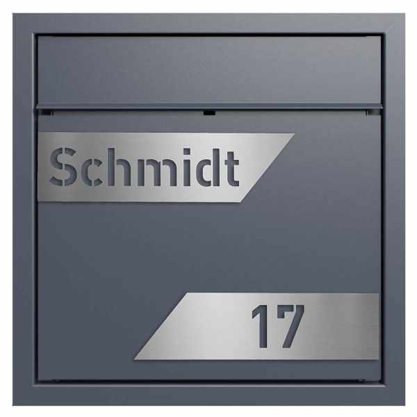 Design flush-mounted mailbox GOETHE UP - LaserCut Edition - RAL of your choice