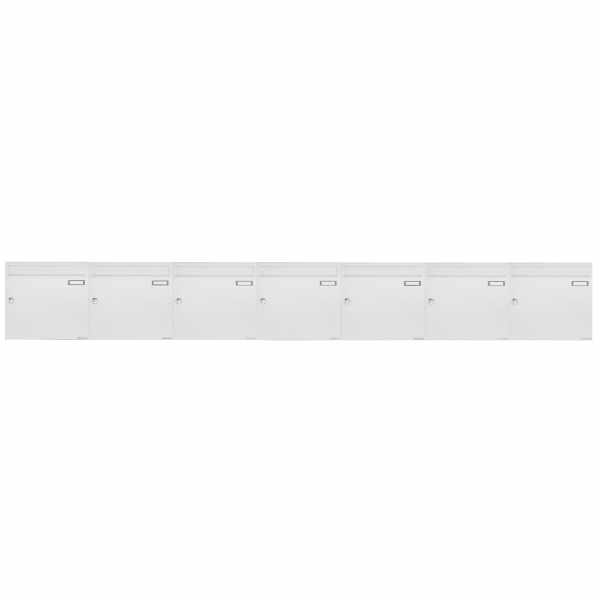 7-compartment 1x7 surface mounted letter box system Design BASIC 382A AP - RAL 9016 traffic white