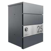 Surface mounted parcel box KANT Edition - Design Elegance 1 - RAL 7016 anthracite gray