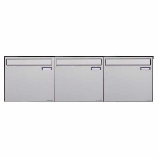 3-compartment 1x3 stainless steel fence mailbox BASIC Plus 382XZ - removal from rear side