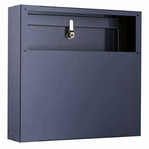 Porte intérieure en acier inoxydable Boîte aux lettres BIG - RAL au choix - Convient à l'ouverture du courrier 410x140mm