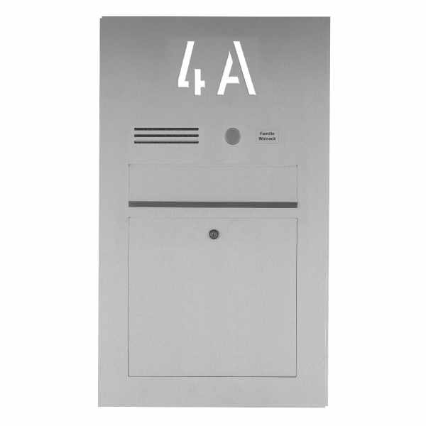 Stainless steel mailbox Designer BIG HL-B with house number back illuminated - INDIVIDUAL