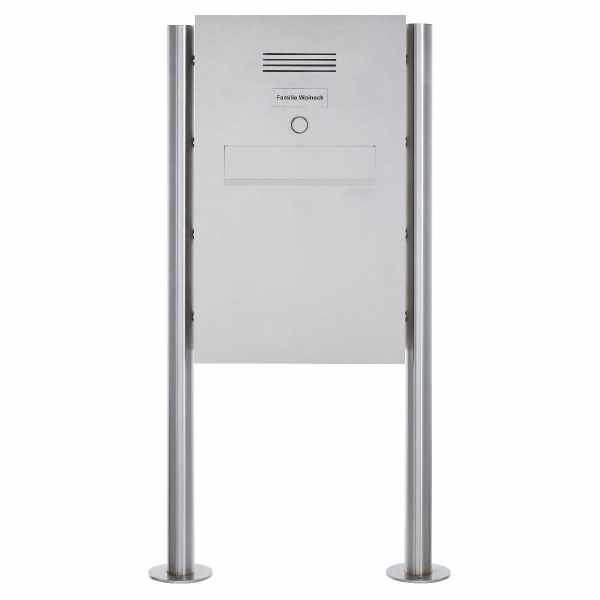 Stainless steel mailbox free-standing- fence letter box designer model BIG ST-R- Clean Edition- individually