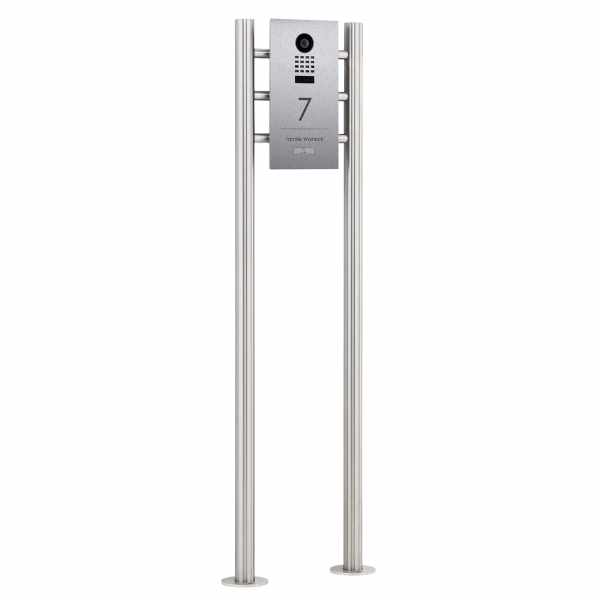 Stainless steel video pillar DESIGNER 529S ST-R Elegance I with DoorBird D1100E - polished stainless steel
