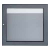 Surface mounted showcase BASIC Plus 389 AP - 710x660 - RAL 7016 anthracite gray satin finish