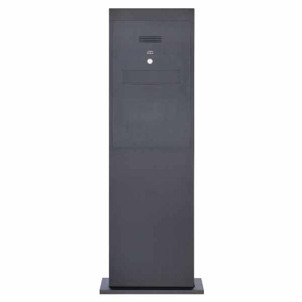 Stainless steel letterbox column Designer BIG - Stele Tower - Removal at the back - RAL of your choice - INDIVIDUAL