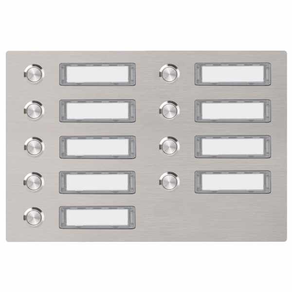Stainless steel bell plate 300x190 BASIC 422 with nameplate - 9 parties