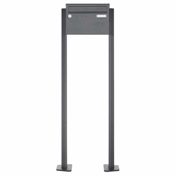 1er stainless steel mailbox freestanding design BASIC Plus 385XP220 ST-T - RAL to choice