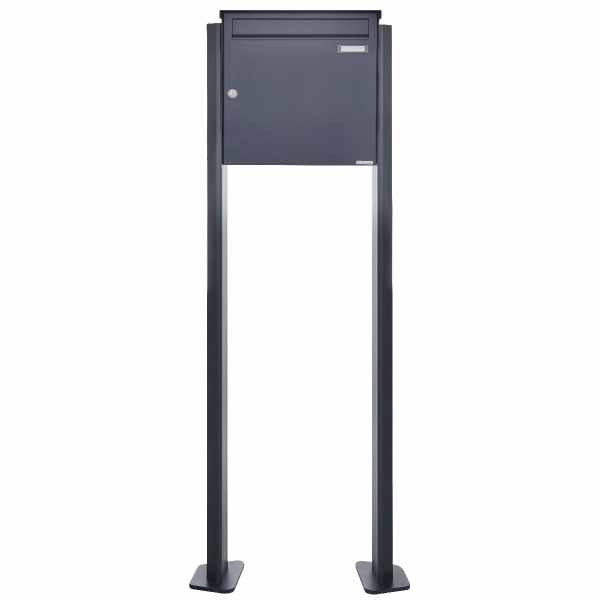 Large capacity free-standing letterbox Design BASIC 380BP-330 ST-T - RAL 7016 Anthracite-Grey