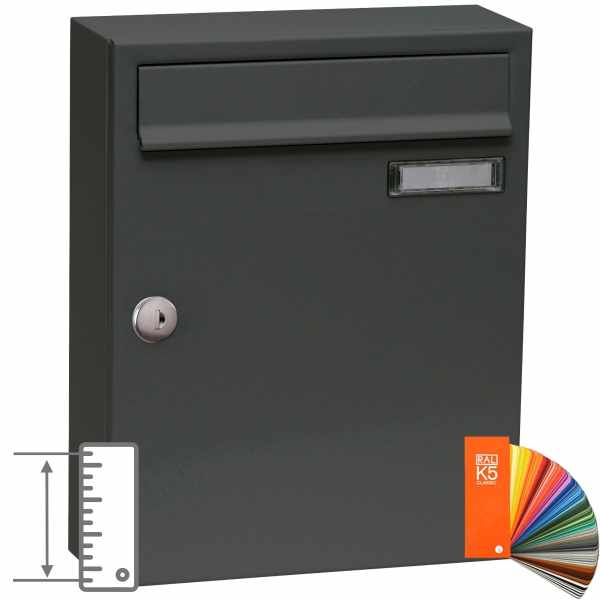Stainless steel surface mailbox BASIC - various RAL colors & sizes