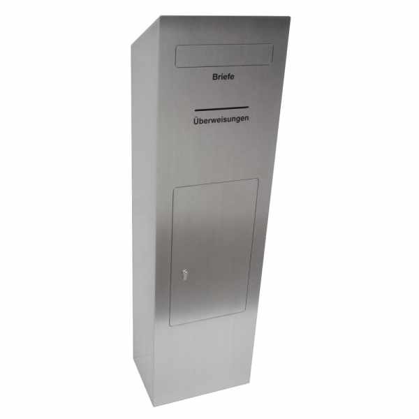 Safety free-standing letterbox type 184 + transfer slot - stainless steel ground