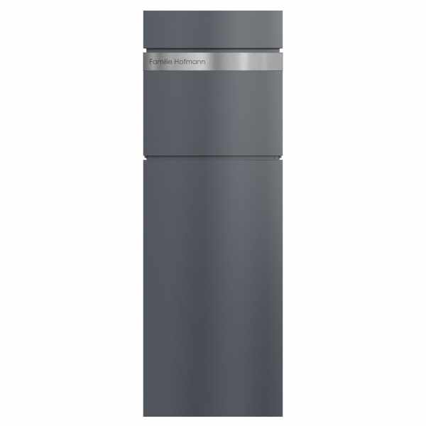 free-standing letterbox LESSING Edition - Design Elegance 2 - RAL 7016 anthracite gray
