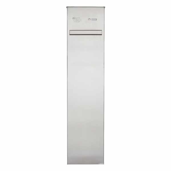 1er stainless steel letterbox stele BASIC 885-A-VA - removal from the back - bell box