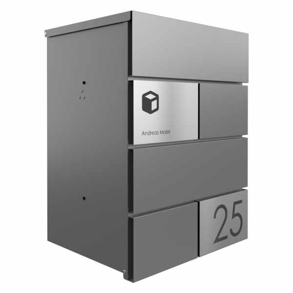 Cassetta per pacchi a superficie KANT Edition - Design Elegance 3 - DB 703 minerale di ferro micaceo