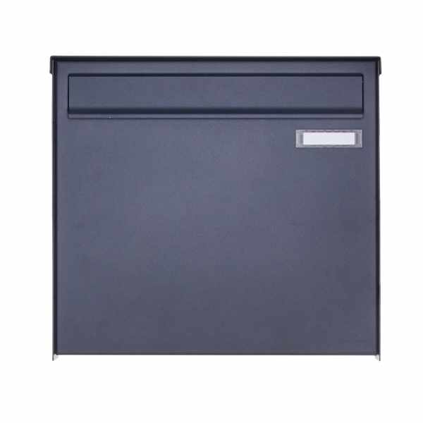 Stainless steel fence mailbox BASIC Plus 382XZ - RAL of your choice - removal from the rear side
