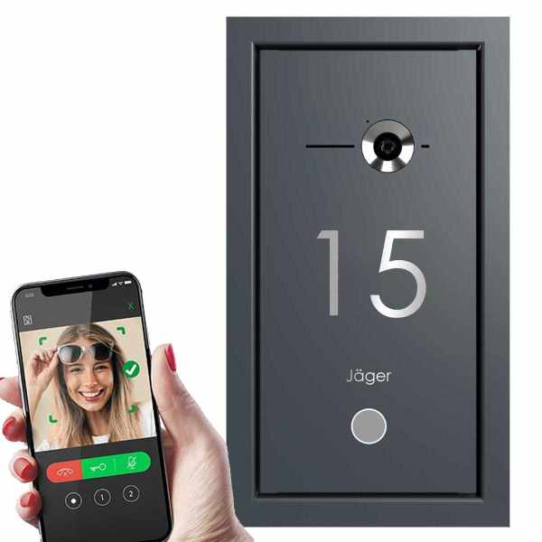 Design video door phone GOETHE UP with COMELIT switch - VIDEO Complete kit - RAL of your choice