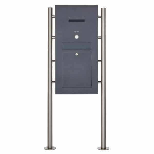 Stainless steel mailbox free-standing designer model ST-R- Clean Edition- RAL of your choice- individually
