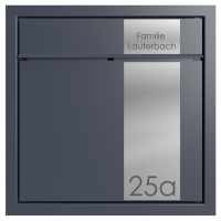 Flush mounted mailbox GOETHE UP - Design Elegance 2 - RAL of your choice