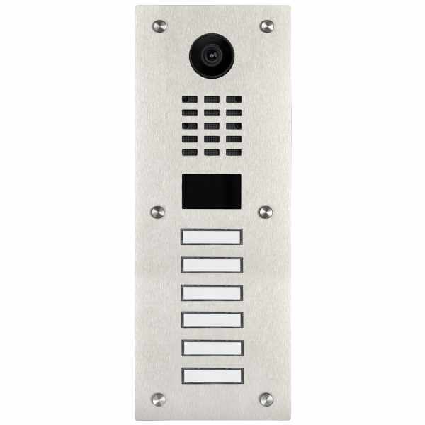 Posto esterno in acciaio inox BASIC 529 con videocitofono DoorBird D2100E - set VIDEO per 6 persone