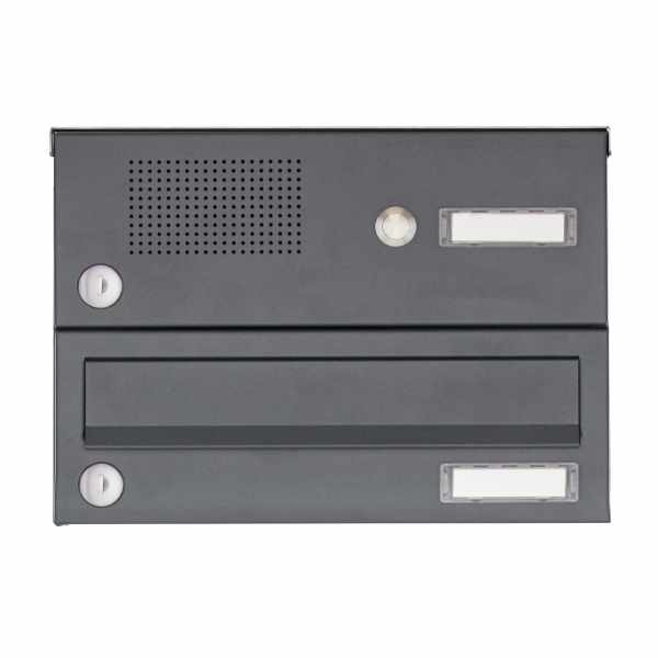 1er Aufputz Briefkasten Design BASIC 385XA AP mit Klingelkasten - RAL nach Wahl