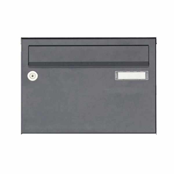 Surface mounted mailbox system Design BASIC 385 A 220 - RAL 7016 anthracite gray fine structure matt