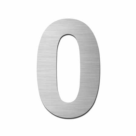 Stainless steel V4A house number 75mm, self-adhesive