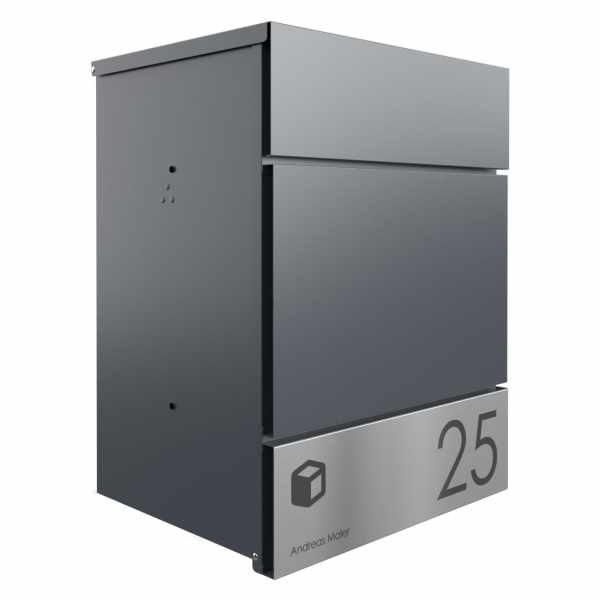 Surface-mounted parcel box KANT Edition - Design Elegance 4 - RAL 7016 anthracite gray