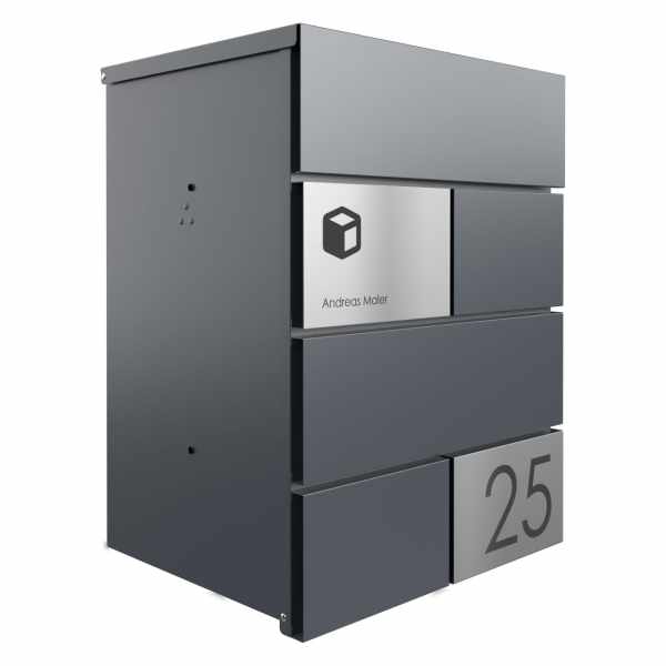 Surface-mounted parcel box KANT Edition - Design Elegance 3 - RAL 7016 anthracite gray