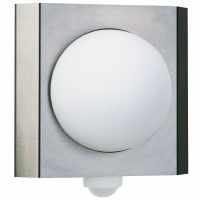 Design wall lamp Gutenberg with motion detector 250x275- stainless steel sanded