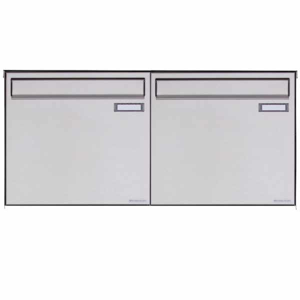 2-compartment 1x2 stainless steel fence mailbox BASIC Plus 382XZ - removal from the rear side