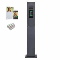 Stainless Steel Video Bell Stele Designer - RAL at choice - COMELIT Ultra Touch - Komplettset