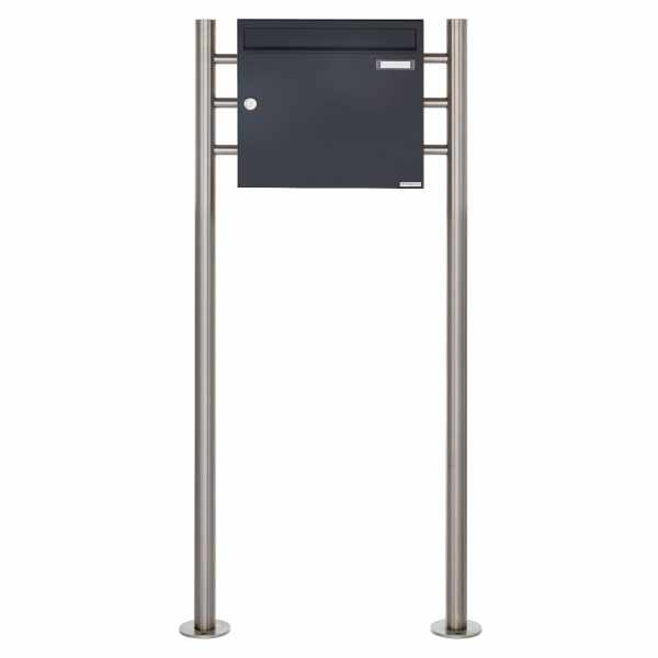 free-standing letterbox Design BASIC 381 ST-R - RAL 7016 anthracite gray