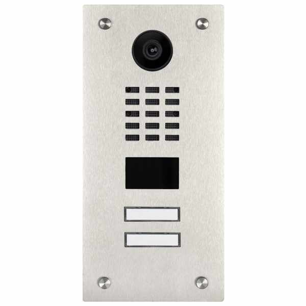 Posto esterno in acciaio inox BASIC 529 con videocitofono DoorBird D2100E - set VIDEO per 2 persone
