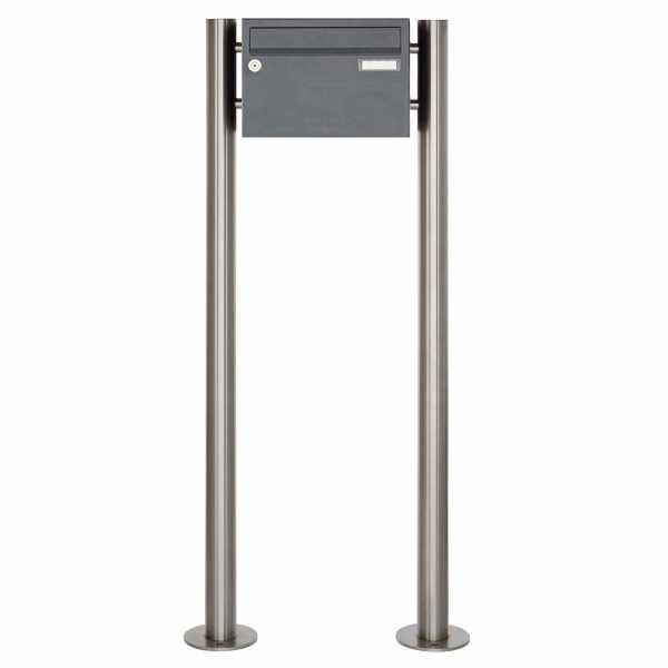 1er stainless steel free-standing letterbox Design BASIC Plus 385X ST-R - 220mm - RAL at choice