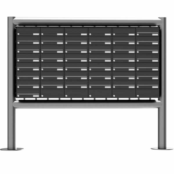 43er - 48er 6x8 stainless steel mailbox system Design BASIC Plus 385X ST-R - RAL of your choice