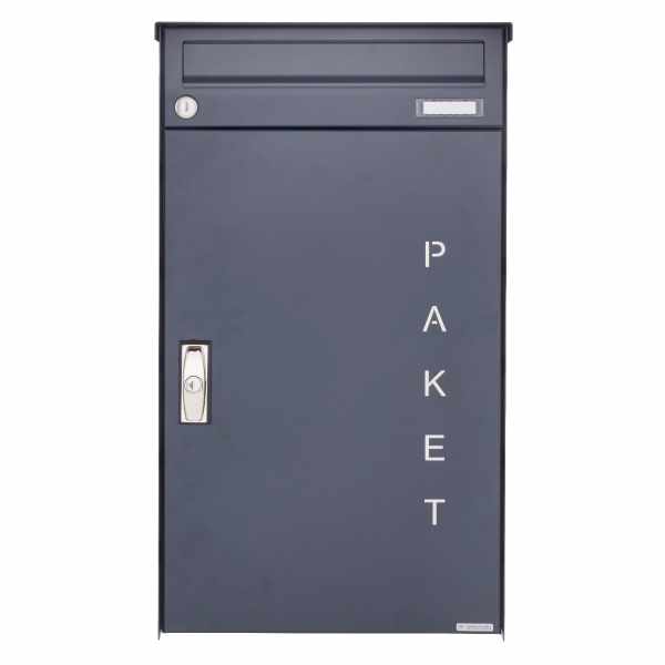 Surface-mounted parcel post box BASIC 863 AP with parcel compartment 550x370 in RAL 7016 anthracite gray
