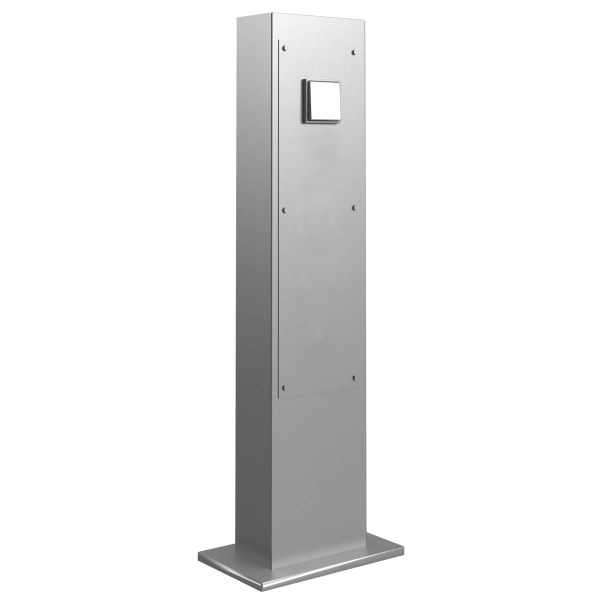 Designer socket column - Schuko CEE - polished stainless steel