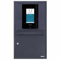 Stainless steel flush-mounted mailbox BASIC Plus 382XU UP - RAL - STR Digital door station - complete set