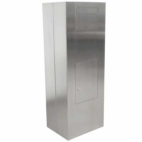 Safety free-standing letterbox Type 174B - Extra Volume - Stainless Steel Ground