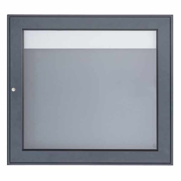 Surface mounted showcase BASIC Plus 389 AP - 710x660 - RAL 7016 anthracite gray satin finish