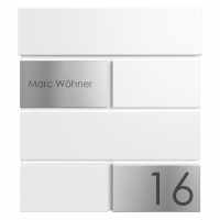 Mailbox KANT Edition with newspaper box - design Elegance 3 - RAL 9016 traffic white