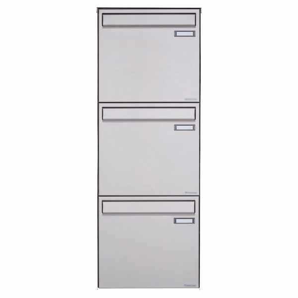 3-compartment 3x1 stainless steel fence mailbox BASIC Plus 382XZ - removal from rear side