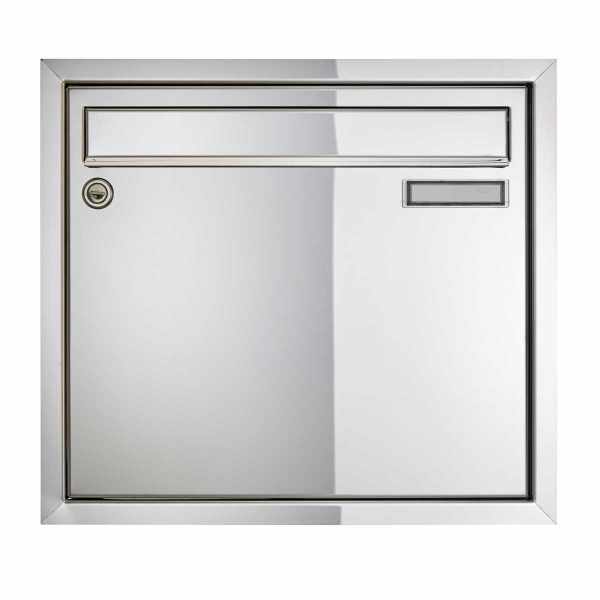 Concealed mailbox CLASSIC 534C - polished stainless steel similar to chrome - 1 party