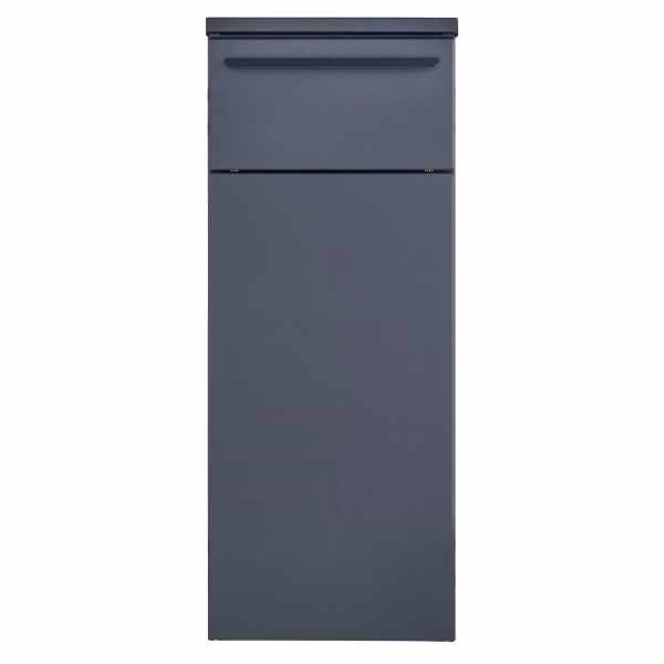 Parcel box BASIC 862BZR STEL powder-coated with airlock technology - removal from rear side