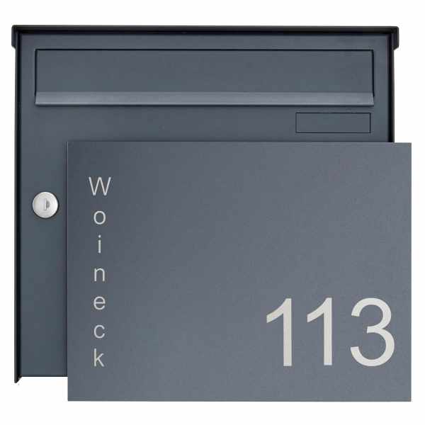 Stainless steel wall-mounted mailbox Fanny 374A - Ral of your choice