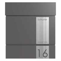 Briefkasten KANT mit Zeitungsfach - Design Elegance 5 - DB 703 eisenglimmer