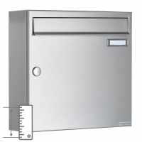 Surface mount mailbox BASIC - stainless steel V2A polished - various sizes