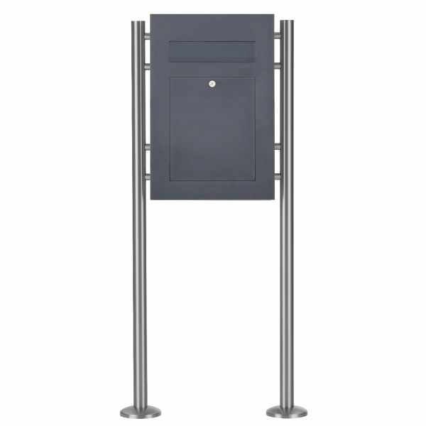 Stainless steel mailbox free-standing DESIGNER Style ST-R powder-coated