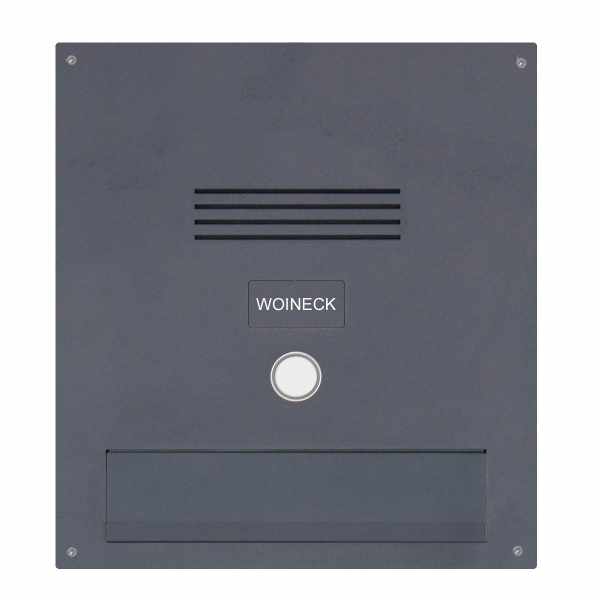 Stainless steel letter slot - RAL of your choice - slot 240x35mm - 300x375mm - camera intercom - INDIVIDUAL