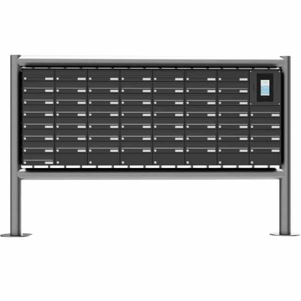 54er-61er stainless steel mailbox system BASIC Plus 385X ST-R RAL STR Digital door station - complete set
